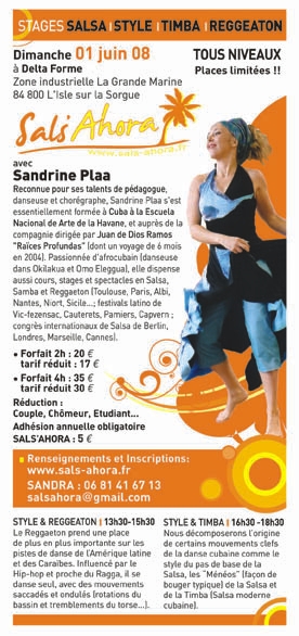 Stage Danse Afro Salsa Cubana 2007 - Fly